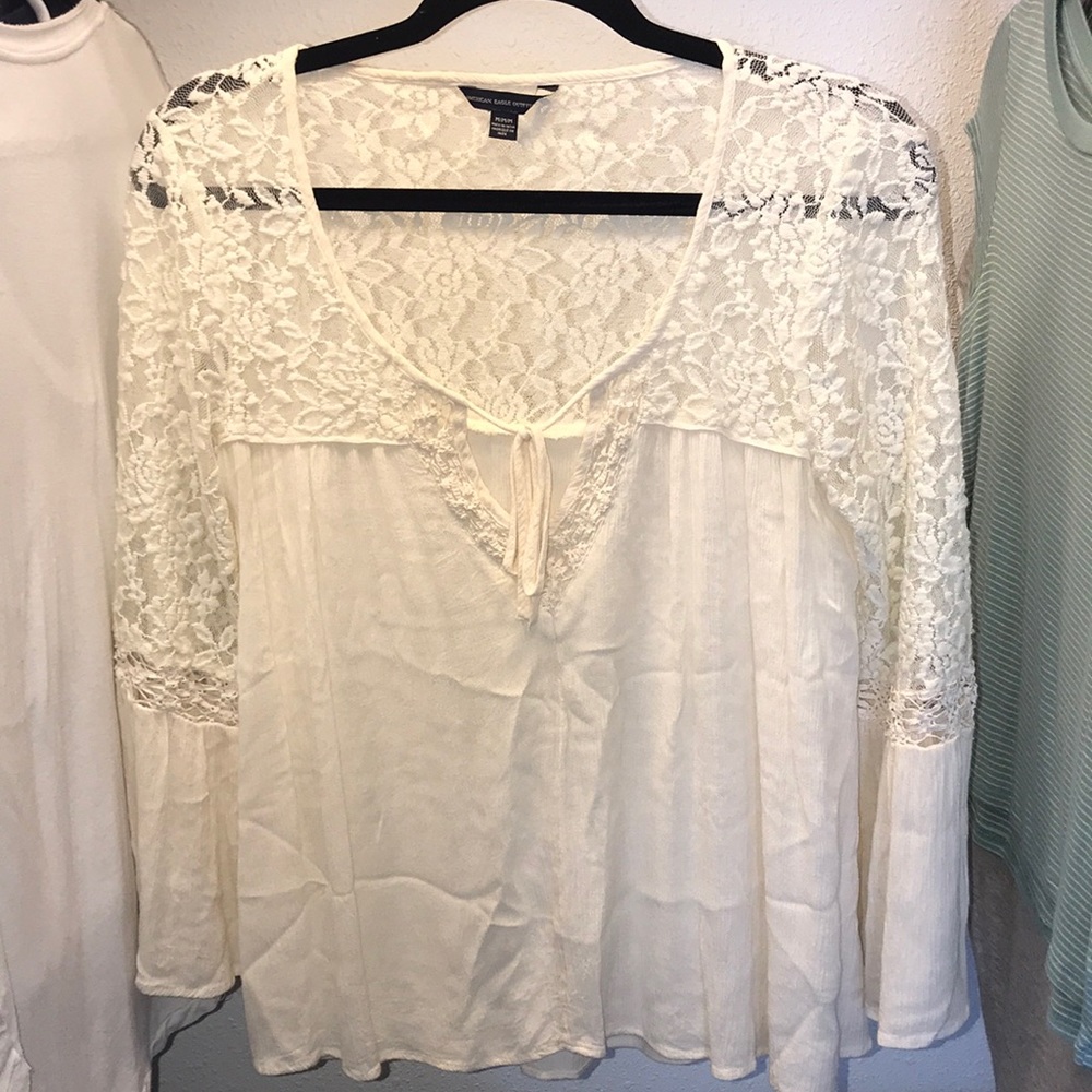 American eagle white blouse